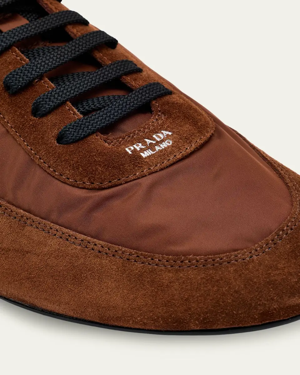 Prada Men's Collapse Nylon and Suede Low-Top Sneakers | Thumbnail 21 Prada Men's Collapse Nylon and Suede Low-Top Sneakers | Thumbnail 21