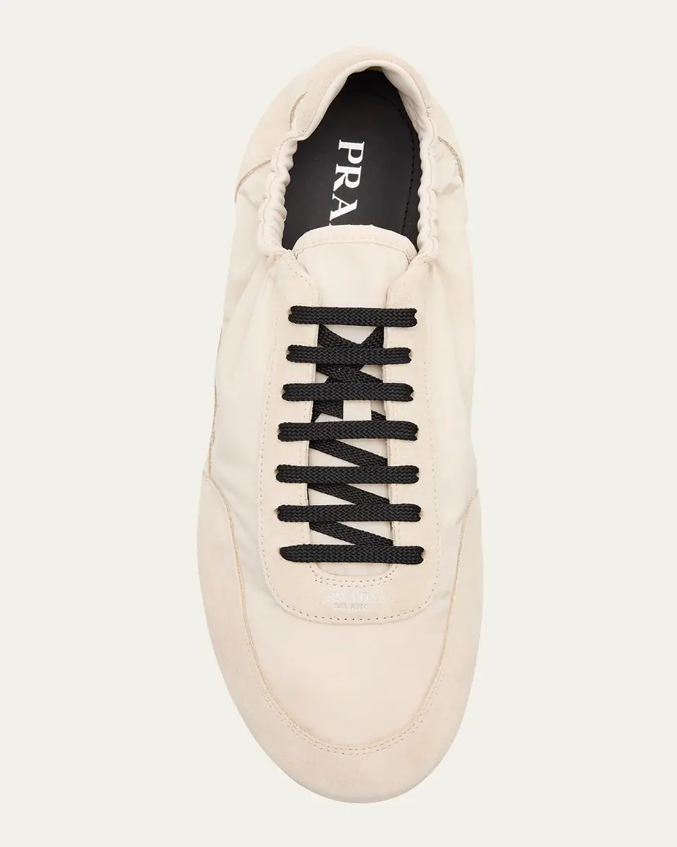 Prada Men's Collapse Nylon and Suede Low-Top Sneakers | Thumbnail 25 Prada Men's Collapse Nylon and Suede Low-Top Sneakers | Thumbnail 25