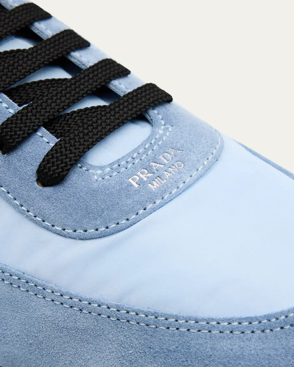 Prada Men's Collapse Nylon and Suede Low-Top Sneakers | Thumbnail 27 Prada Men's Collapse Nylon and Suede Low-Top Sneakers | Thumbnail 27