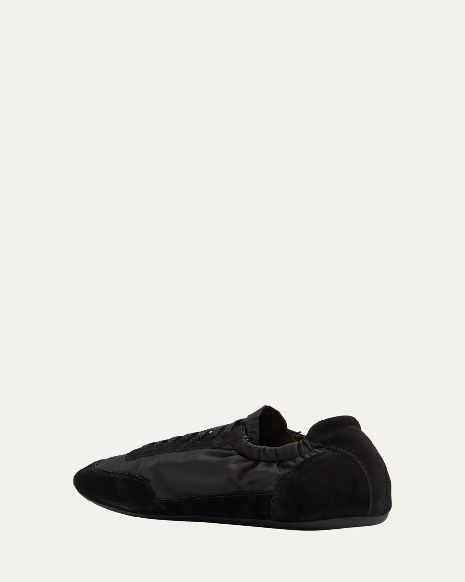 Prada Men's Collapse Nylon and Suede Low-Top Sneakers | Thumbnail 4 Prada Men's Collapse Nylon and Suede Low-Top Sneakers | Thumbnail 4