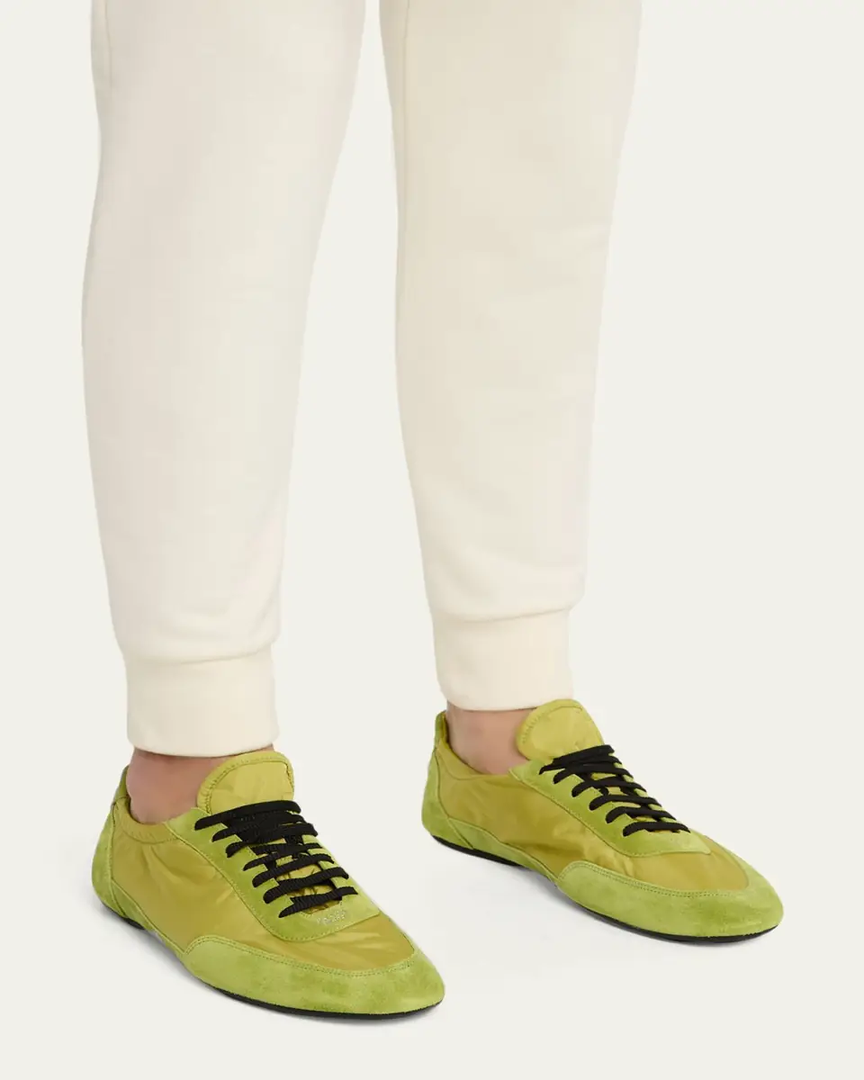 Prada Men's Collapse Nylon and Suede Low-Top Sneakers | Thumbnail 6 Prada Men's Collapse Nylon and Suede Low-Top Sneakers | Thumbnail 6