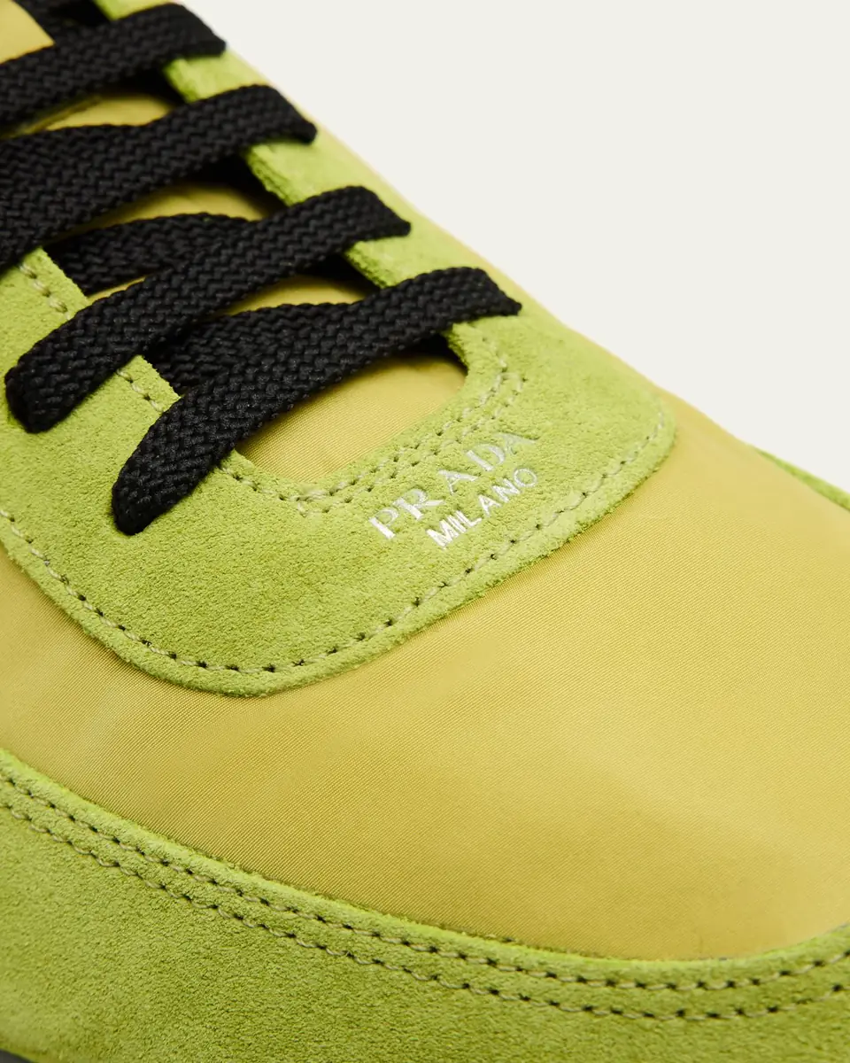 Prada Men's Collapse Nylon and Suede Low-Top Sneakers | Thumbnail 9 Prada Men's Collapse Nylon and Suede Low-Top Sneakers | Thumbnail 9