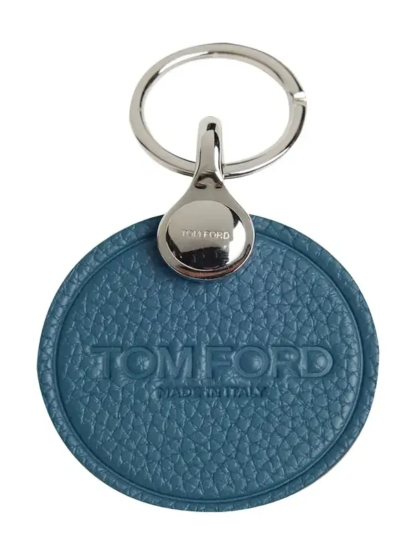 Tom Ford Men's Soft Grain Leather Logo Keyring