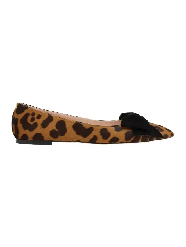 Bowow Leopard Calf Hair Ballerina Flats Bowow Leopard Calf Hair Ballerina Flats