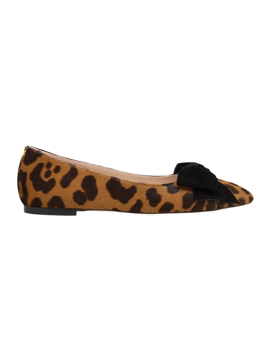 Bowow Leopard Calf Hair Ballerina Flats Bowow Leopard Calf Hair Ballerina Flats