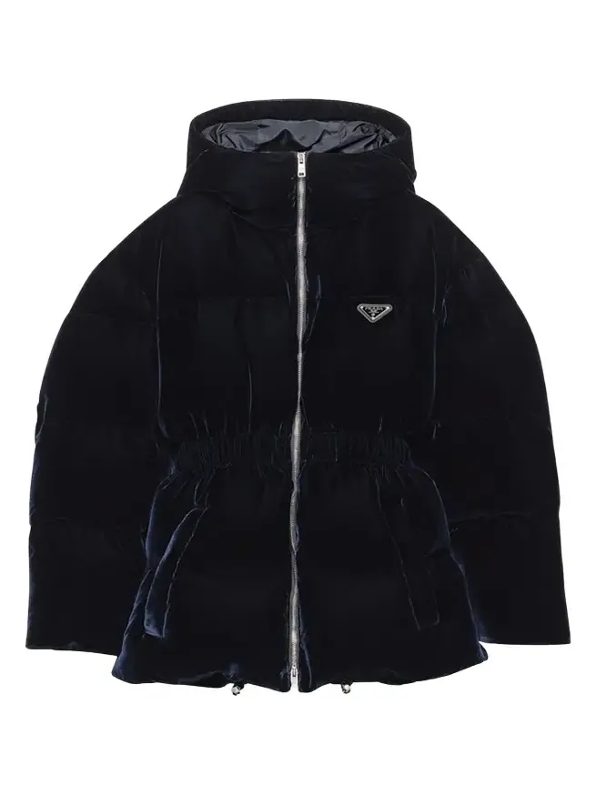 Cinched Velvet Puffer Jacket Cinched Velvet Puffer Jacket