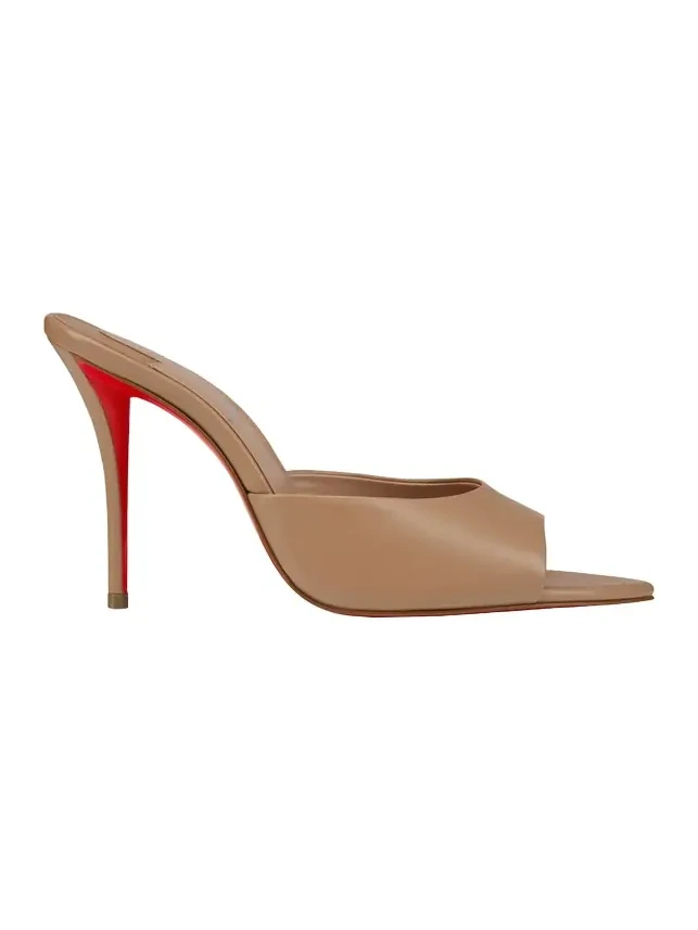 100mm Miss Z Leather Red Sole Mules 100mm Miss Z Leather Red Sole Mules