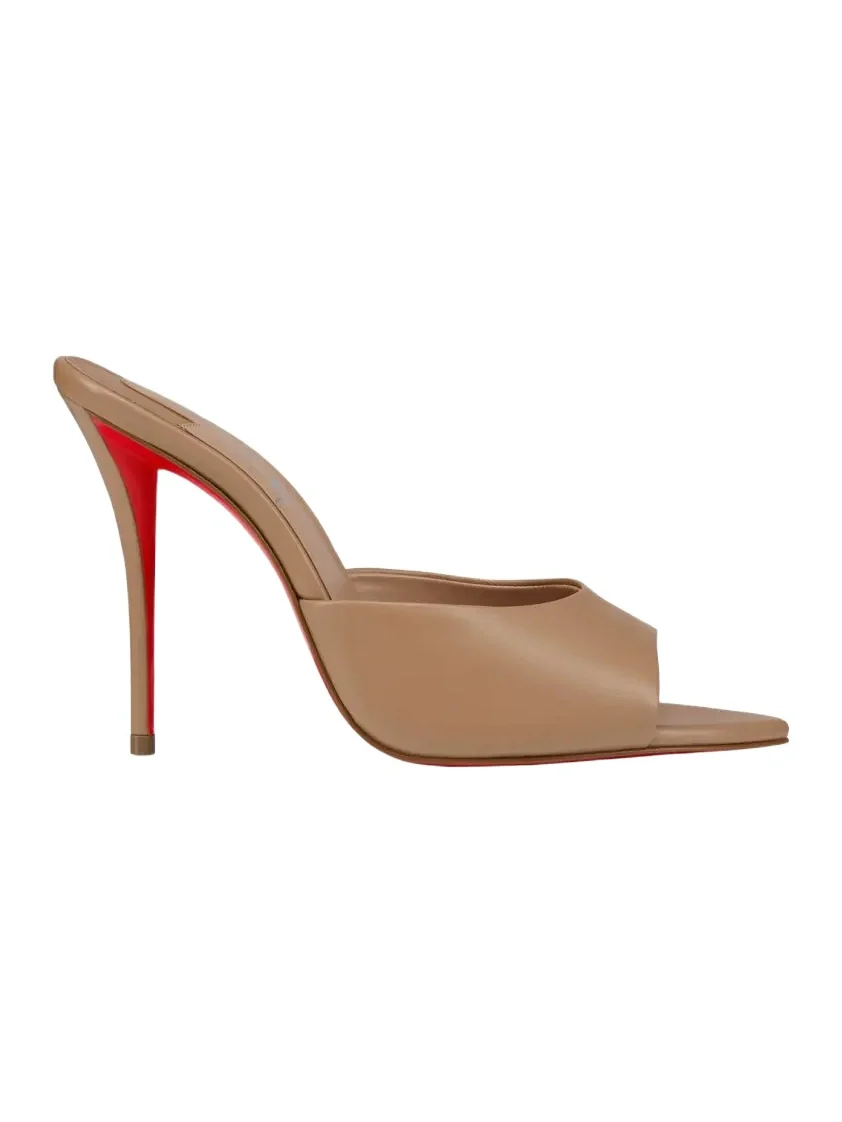100mm Miss Z Leather Red Sole Mules