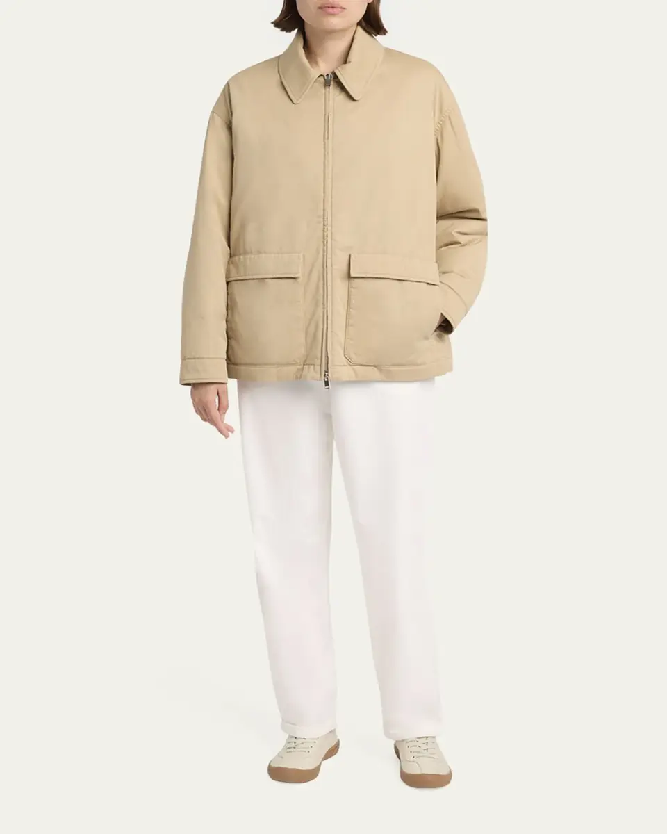 THE ROW Aurelius Cotton-Cashmere Zip Jacket | Thumbnail 2