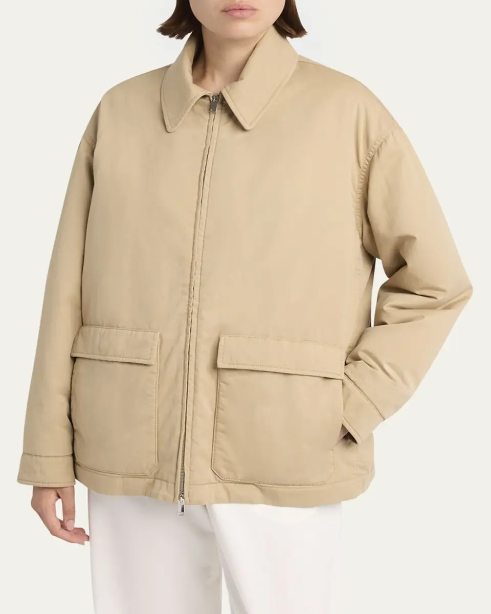 THE ROW Aurelius Cotton-Cashmere Zip Jacket | Thumbnail 4