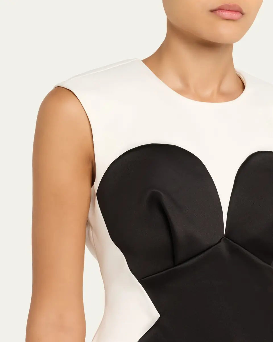 Marc Jacobs Seamed Up Satin Trompe L'oeil Mini Dress | Thumbnail 5