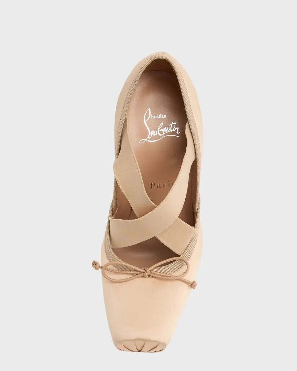 Christian Louboutin 100mm Cassiastic Satin Ballet Pumps | Thumbnail 15 Christian Louboutin 100mm Cassiastic Satin Ballet Pumps | Thumbnail 15