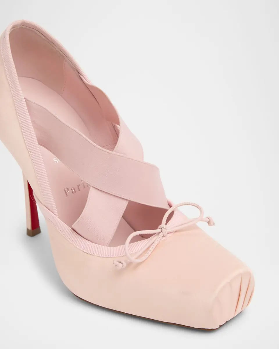 Christian Louboutin 100mm Cassiastic Satin Ballet Pumps | Thumbnail 4 Christian Louboutin 100mm Cassiastic Satin Ballet Pumps | Thumbnail 4