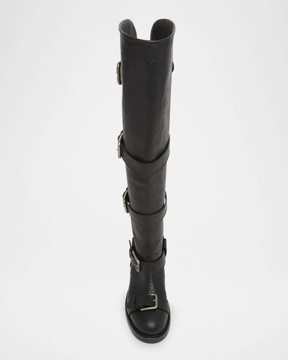 Dolce & Gabbana Leather Buckle Over-The-Knee Boots | Thumbnail 6