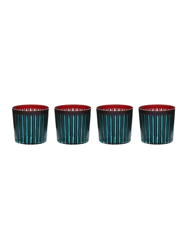 L'Objet Prism 13 oz. Double Old-Fashioned Glasses, Set of 4