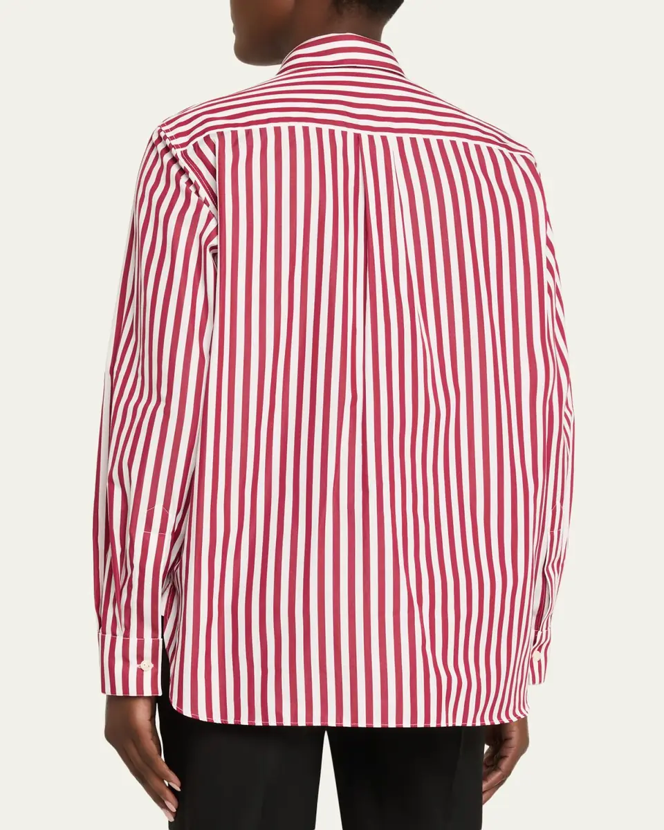 SÉBLINE Striped Neck-Tie Button-Down Shirt | Thumbnail 3 SÉBLINE Striped Neck-Tie Button-Down Shirt | Thumbnail 3