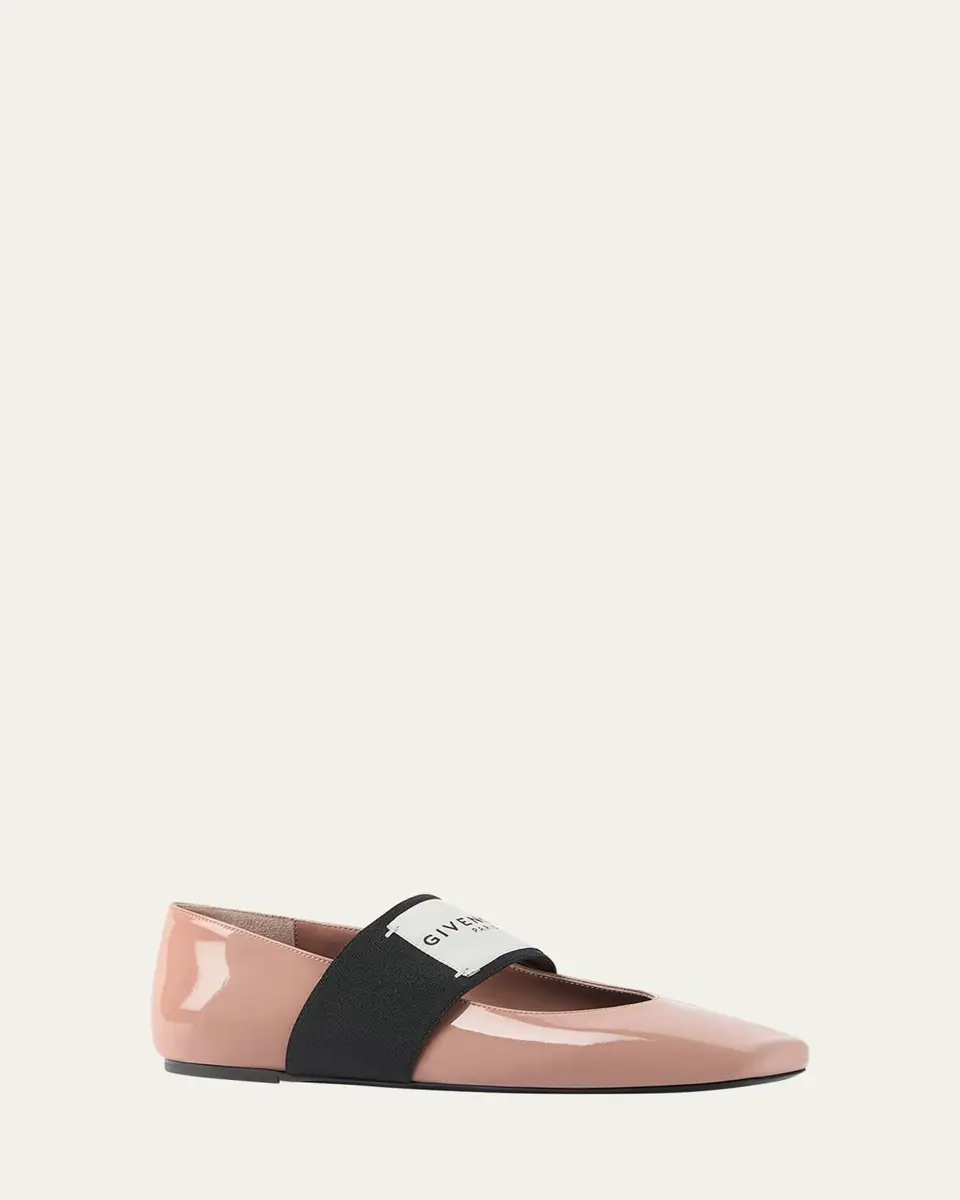 Givenchy Sliced Square Label Patent Leather Ballerina Flats | Thumbnail 2 Givenchy Sliced Square Label Patent Leather Ballerina Flats | Thumbnail 2
