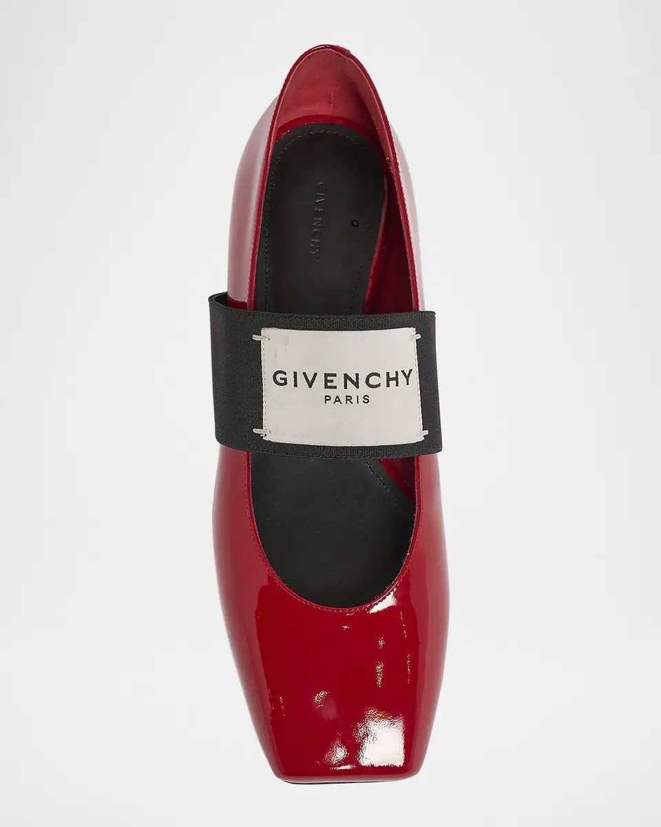 Givenchy Sliced Square Label Patent Leather Ballerina Flats | Thumbnail 15 Givenchy Sliced Square Label Patent Leather Ballerina Flats | Thumbnail 15