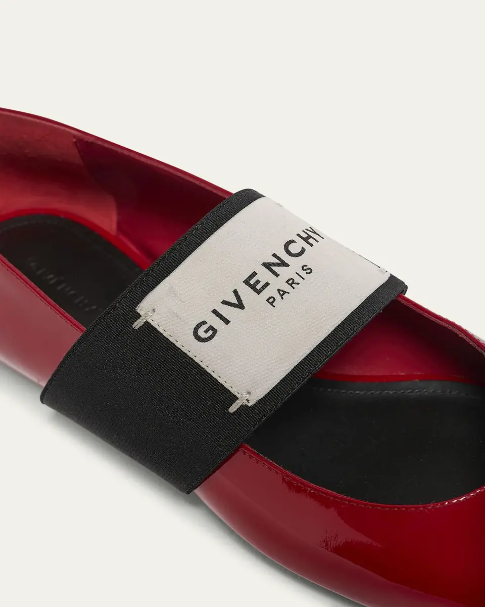 Givenchy Sliced Square Label Patent Leather Ballerina Flats | Thumbnail 6 Givenchy Sliced Square Label Patent Leather Ballerina Flats | Thumbnail 6