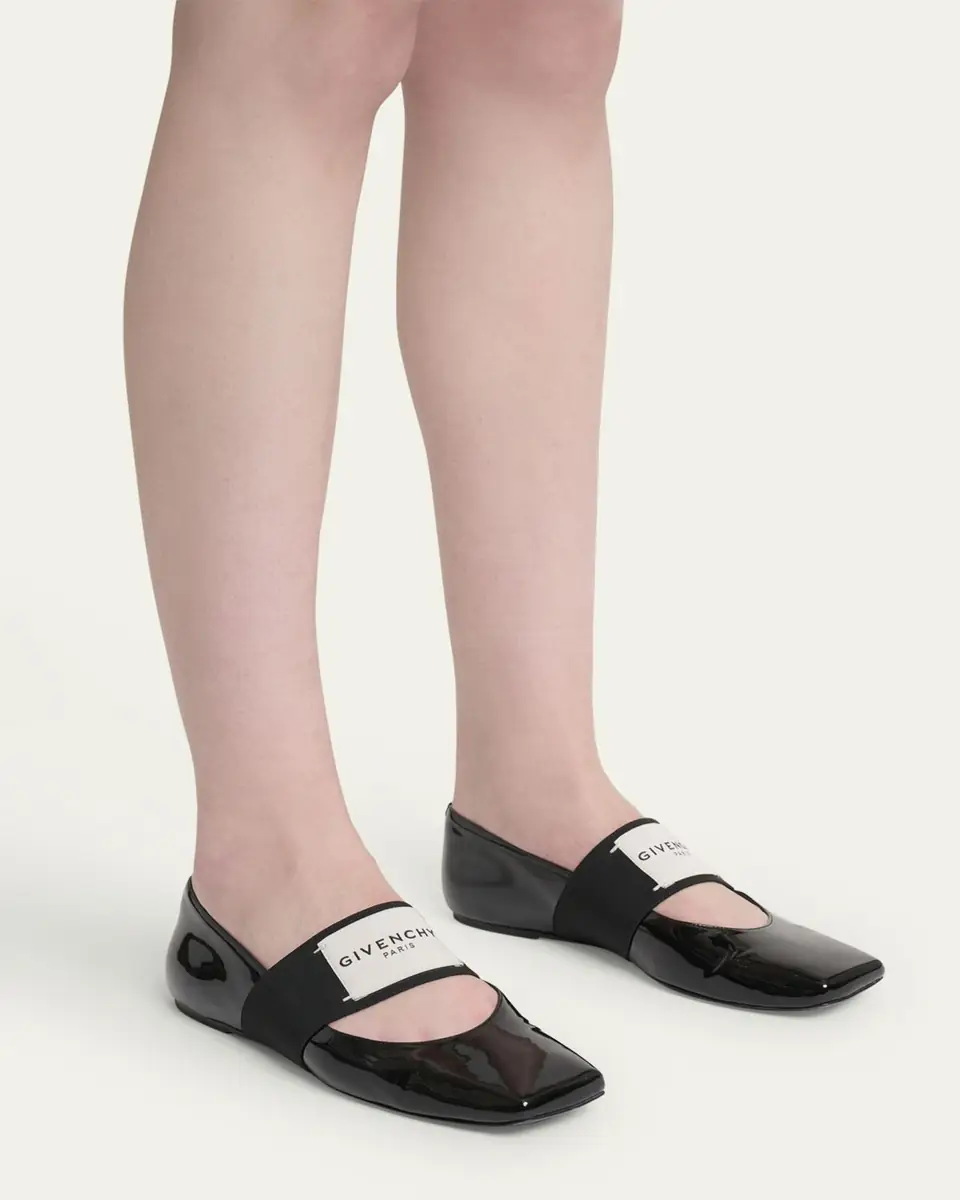 Givenchy Sliced Square Label Patent Leather Ballerina Flats | Thumbnail 8 Givenchy Sliced Square Label Patent Leather Ballerina Flats | Thumbnail 8