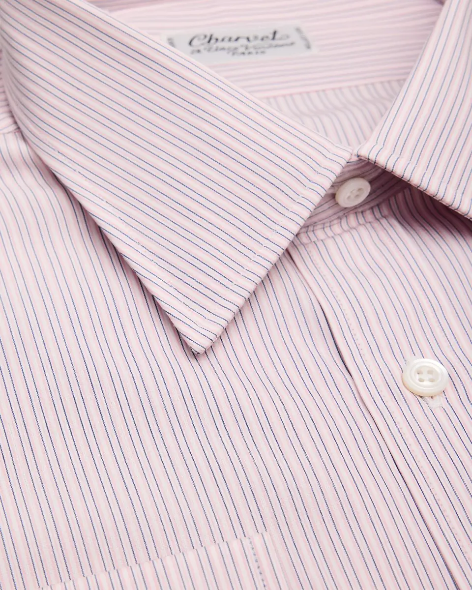 Charvet Men's Slim-Fit Cotton Multi-Stripe Dress Shirt | Thumbnail 2 Charvet Men's Slim-Fit Cotton Multi-Stripe Dress Shirt | Thumbnail 2