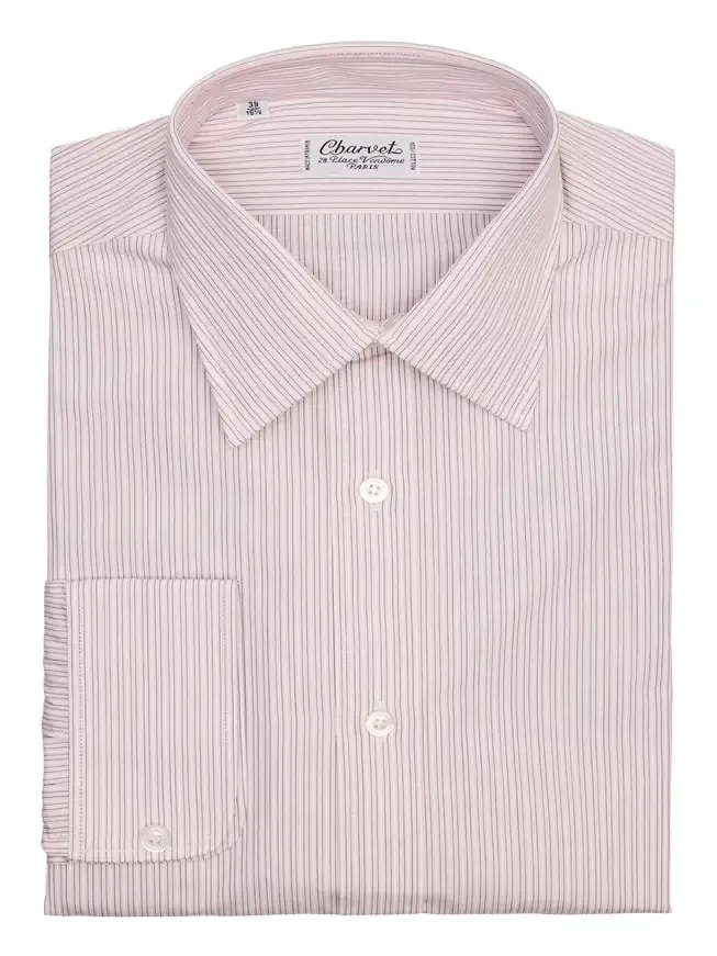 Men's Slim-Fit Cotton Multi-Stripe Dress Shirt