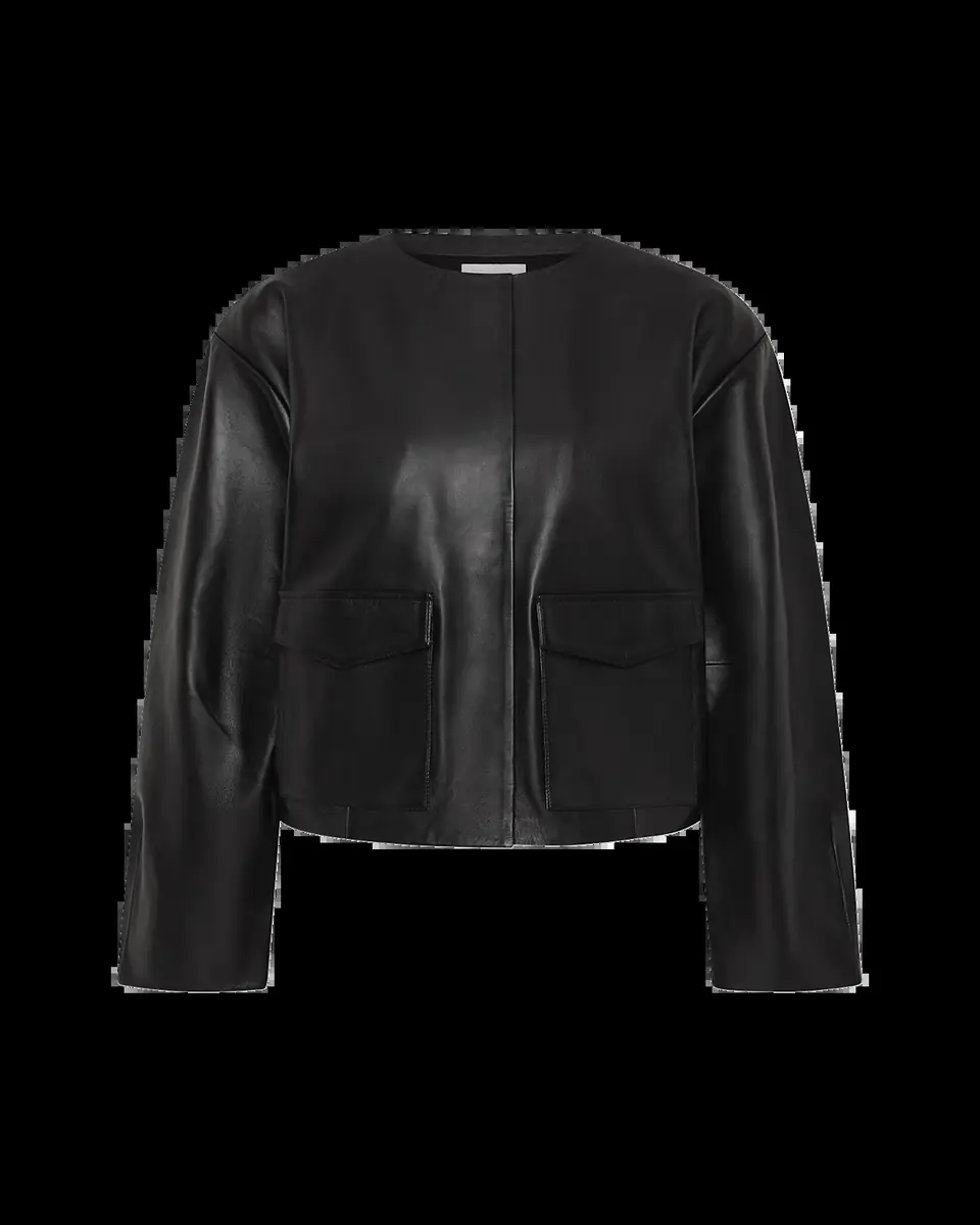 St. Agni Cocoon Leather Bomber Jacket | Thumbnail 2 St. Agni Cocoon Leather Bomber Jacket | Thumbnail 2