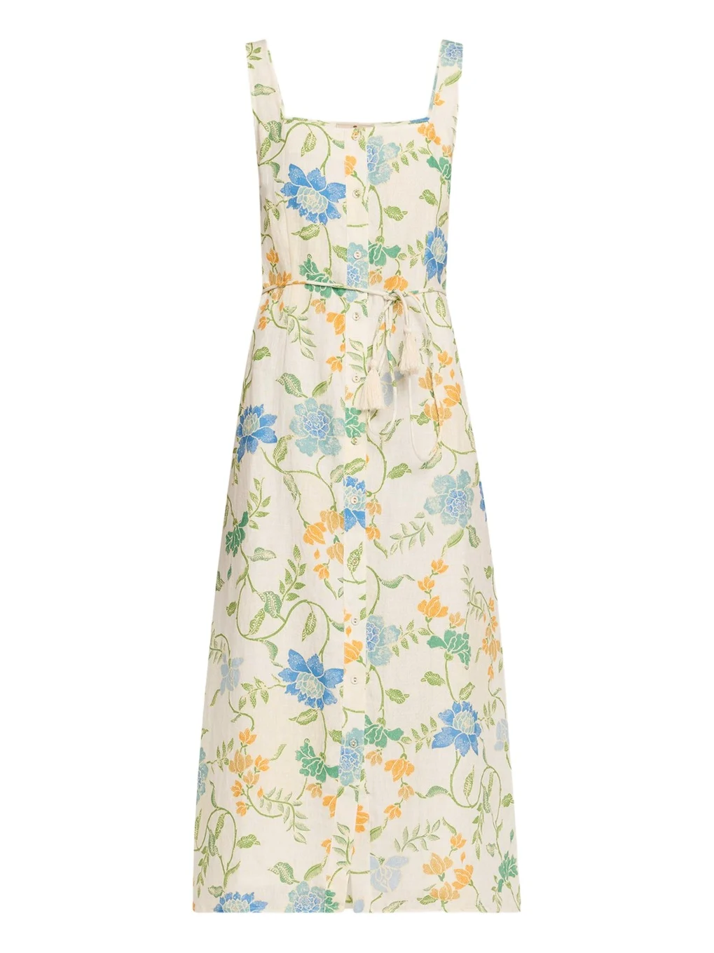 Paloma Bloom Button-Front Linen Dress Paloma Bloom Button-Front Linen Dress