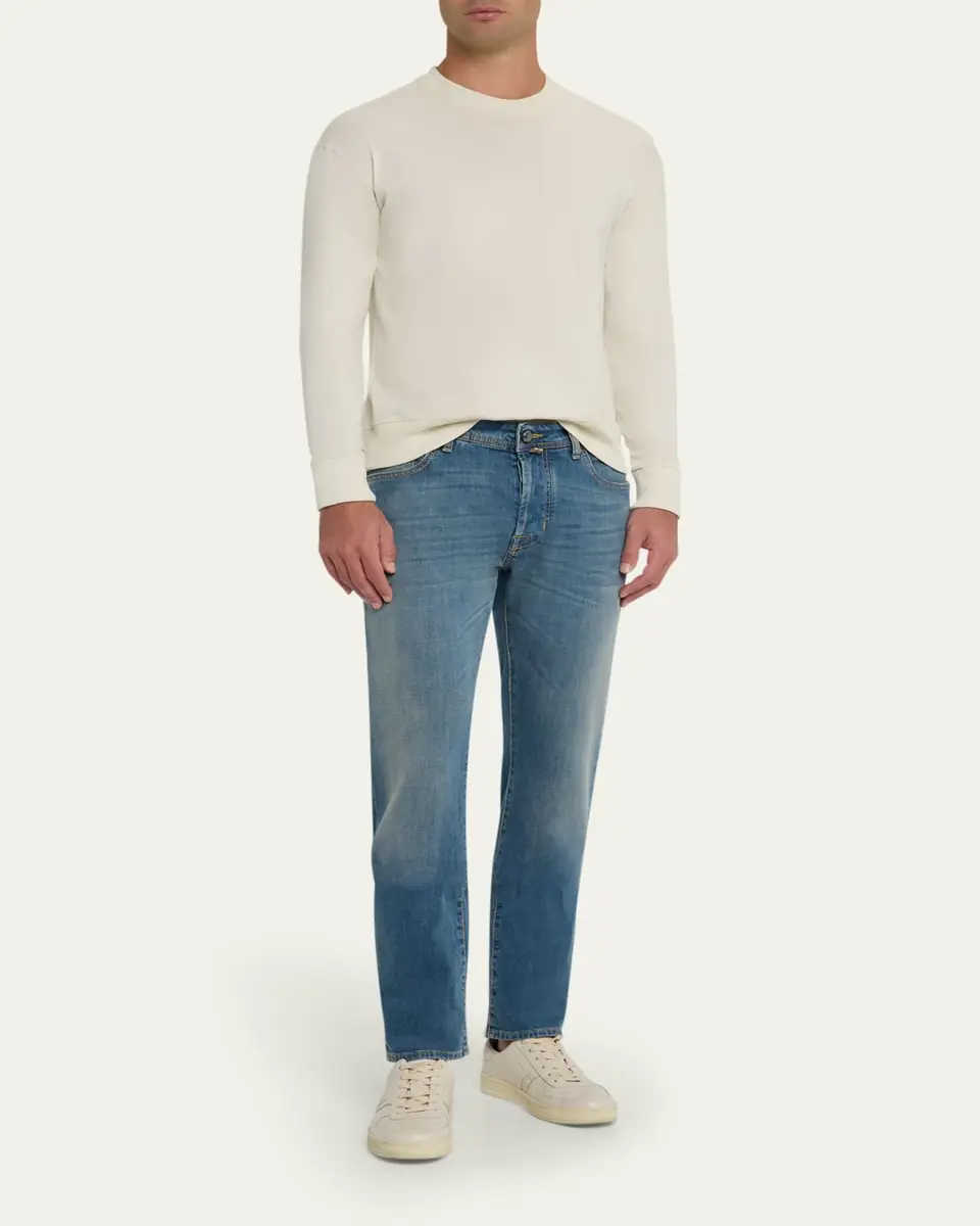 Jacob Cohen Men's Medium-Wash Denim Slim Fit Jeans | Thumbnail 2 Jacob Cohen Men's Medium-Wash Denim Slim Fit Jeans | Thumbnail 2