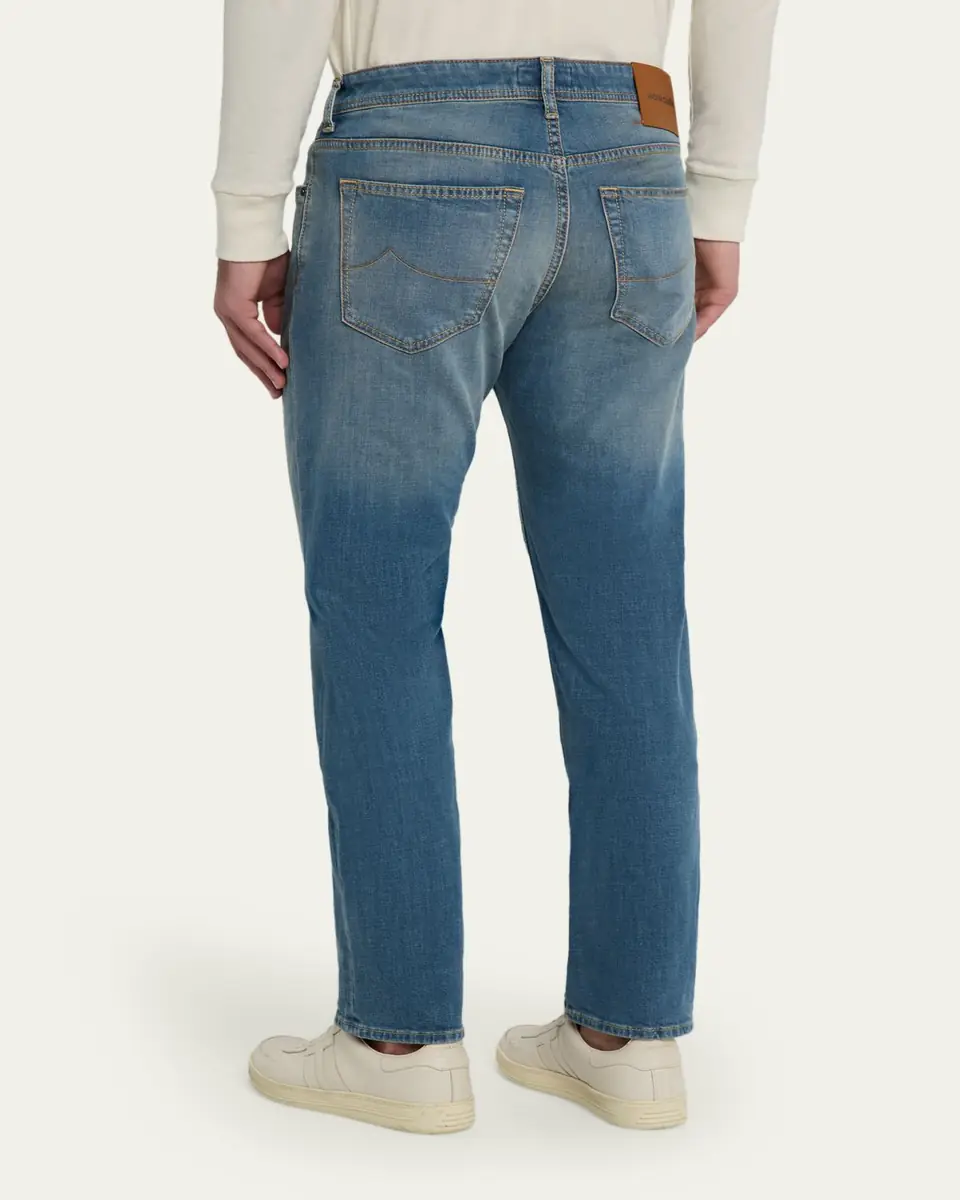 Jacob Cohen Men's Medium-Wash Denim Slim Fit Jeans | Thumbnail 3 Jacob Cohen Men's Medium-Wash Denim Slim Fit Jeans | Thumbnail 3