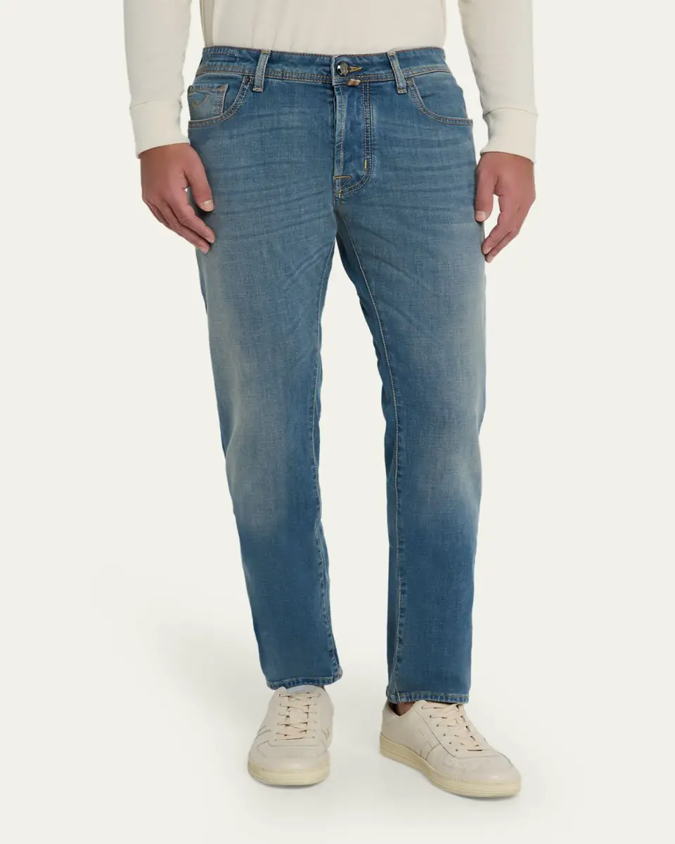Jacob Cohen Men's Medium-Wash Denim Slim Fit Jeans | Thumbnail 4 Jacob Cohen Men's Medium-Wash Denim Slim Fit Jeans | Thumbnail 4
