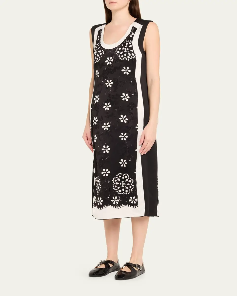 Marc Jacobs Trompe Loeil Eyelet Sleeveless Midi Dress | Thumbnail 4 Marc Jacobs Trompe Loeil Eyelet Sleeveless Midi Dress | Thumbnail 4