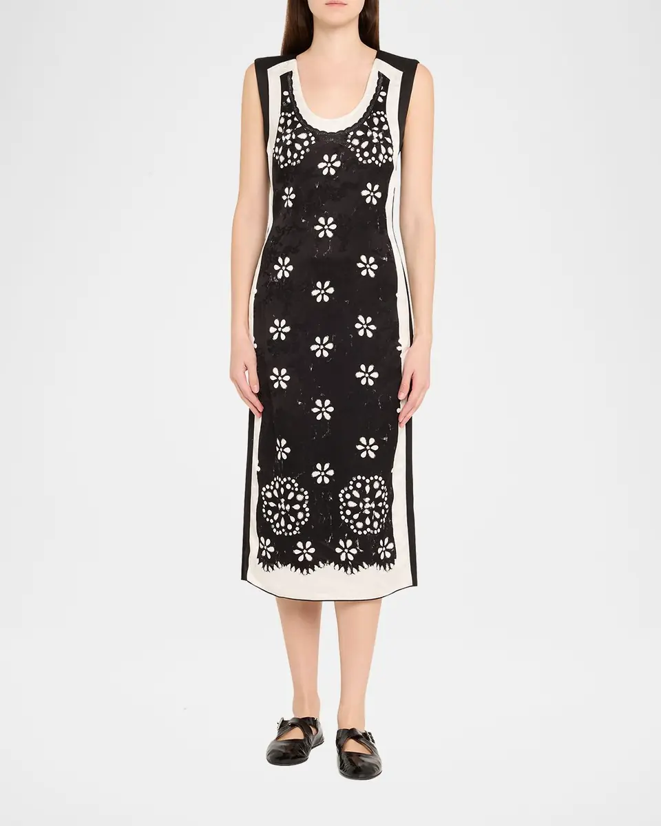 Marc Jacobs Trompe Loeil Eyelet Sleeveless Midi Dress | Thumbnail 6 Marc Jacobs Trompe Loeil Eyelet Sleeveless Midi Dress | Thumbnail 6
