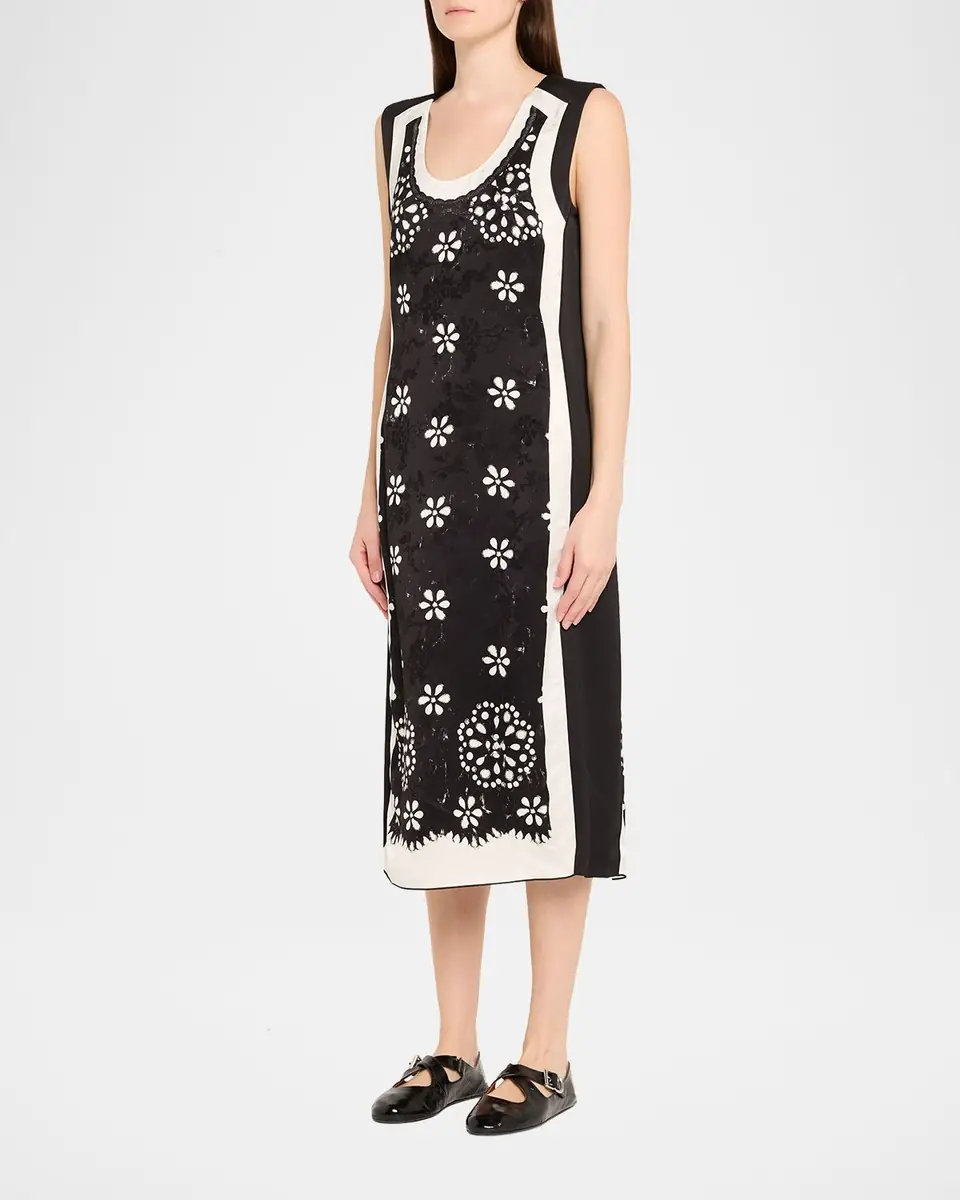 Marc Jacobs Trompe Loeil Eyelet Sleeveless Midi Dress | Thumbnail 8 Marc Jacobs Trompe Loeil Eyelet Sleeveless Midi Dress | Thumbnail 8