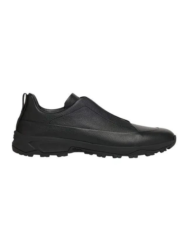 Men's Triple Stitch Monte Grained Leather Slip-On Sneakers