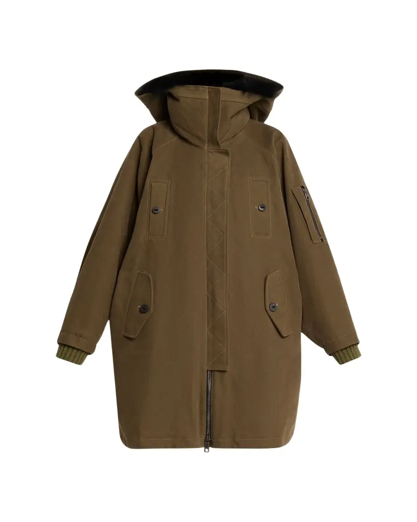 Dolce & Gabbana Lamb Shearling Lined Oversized Hooded Bomber Jacket | Image 1 Dolce & Gabbana Lamb Shearling Lined Oversized Hooded Bomber Jacket | Image 1