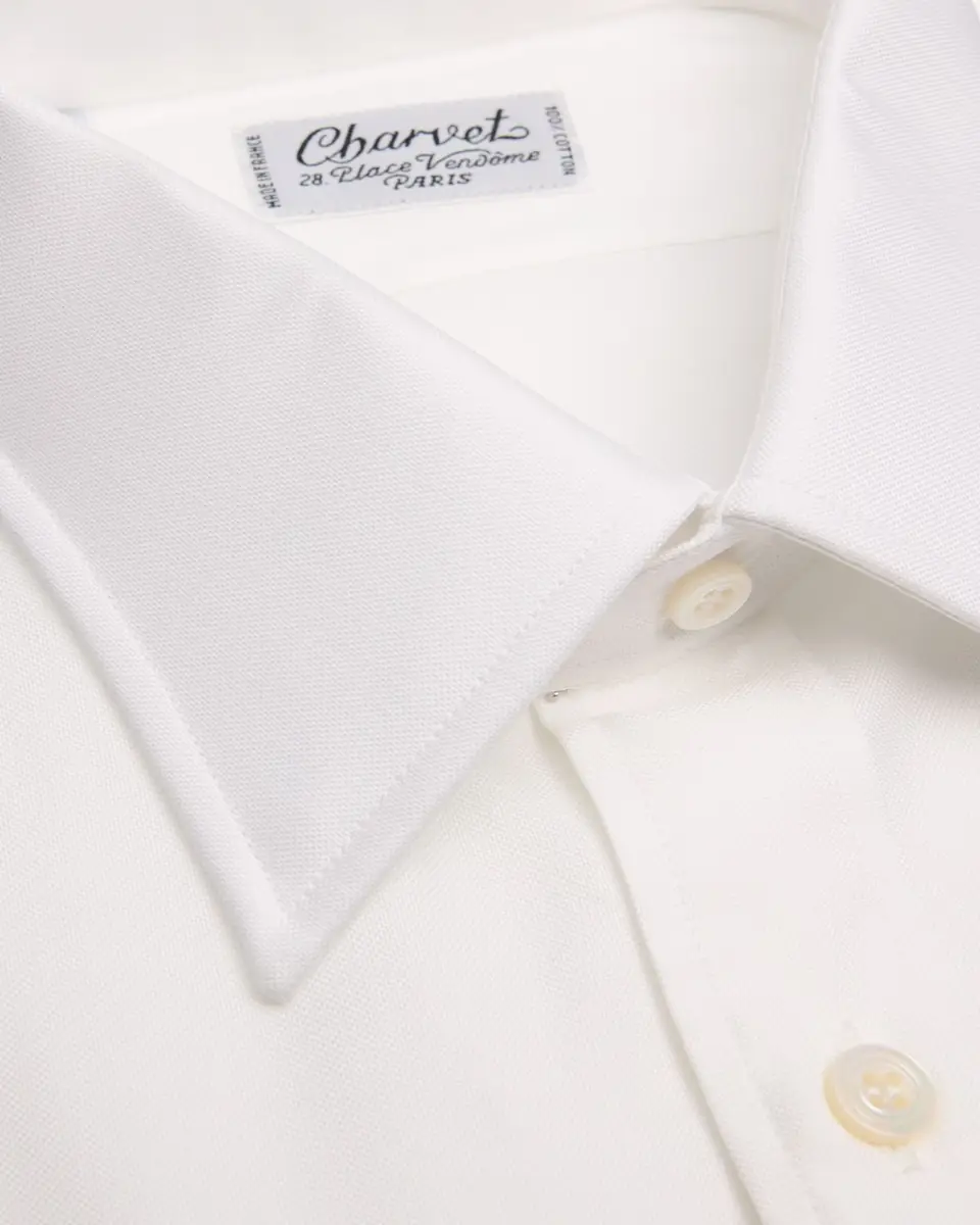 Charvet Men's Super Panama Cotton Dress Shirt | Thumbnail 2