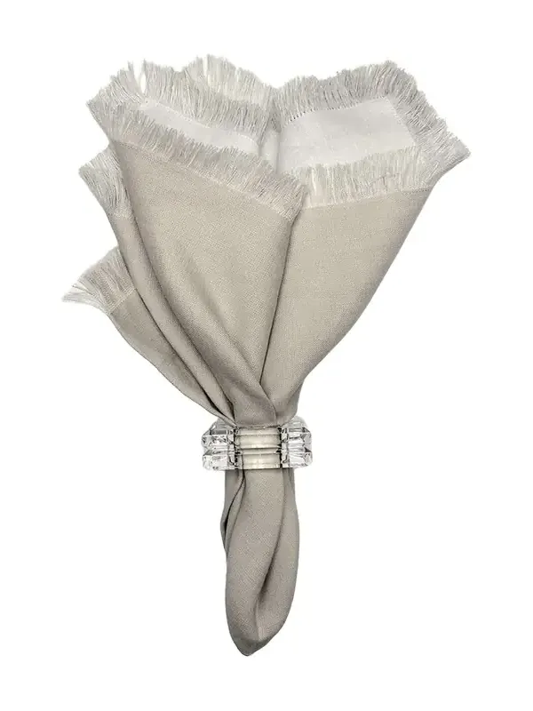 Tina Chen Designs Double-Sided Fringe Napkin