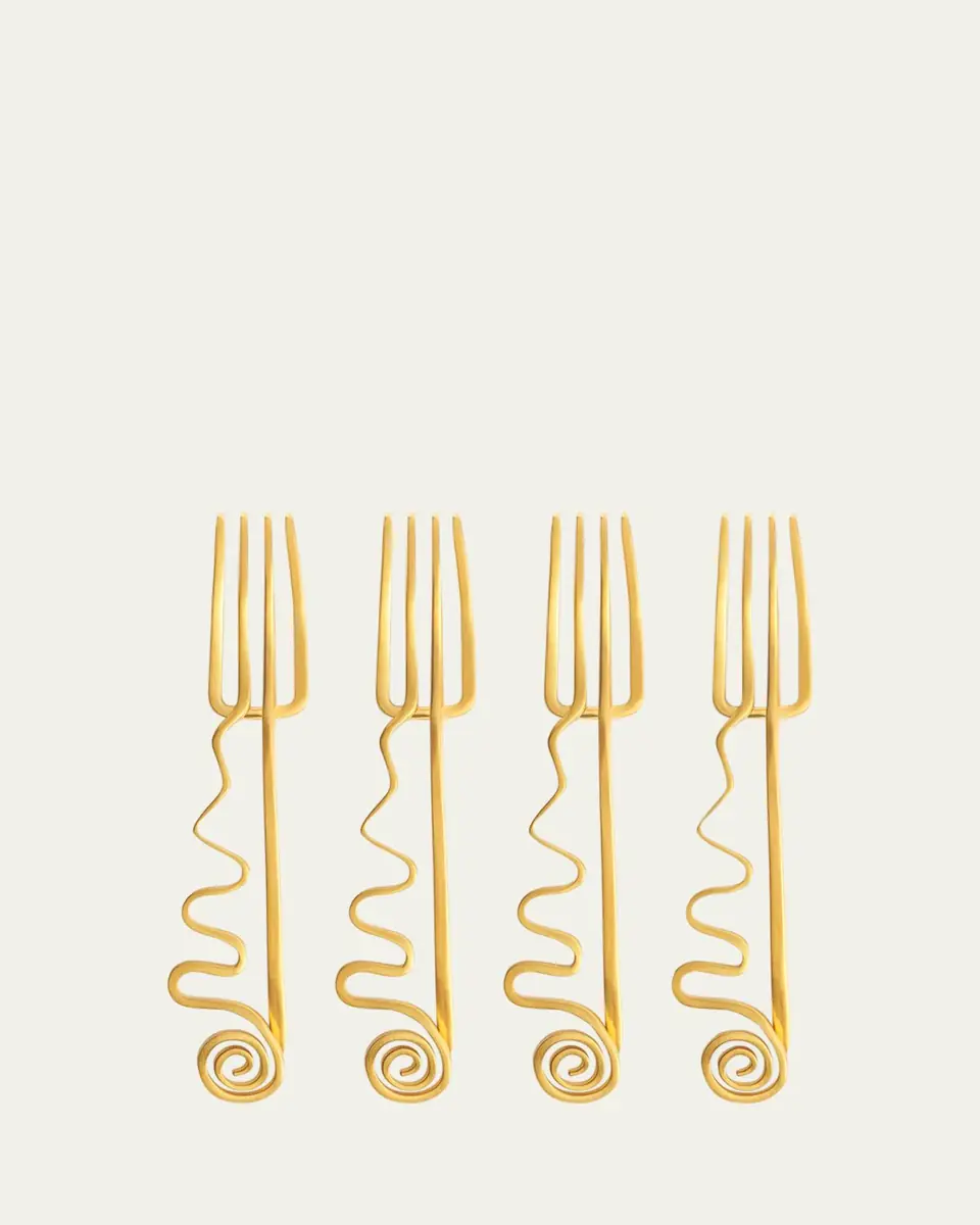 L'Objet Spirale Cocktail Forks, Set of 4 | Thumbnail 3 L'Objet Spirale Cocktail Forks, Set of 4 | Thumbnail 3