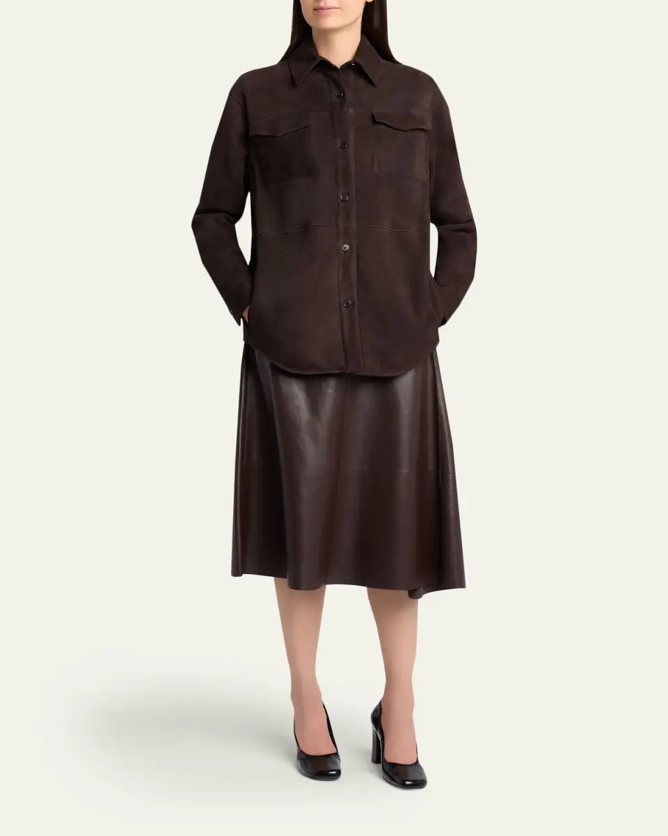 The Row Gwena Sheep Shearling Shirt Jacket | Thumbnail 2 The Row Gwena Sheep Shearling Shirt Jacket | Thumbnail 2