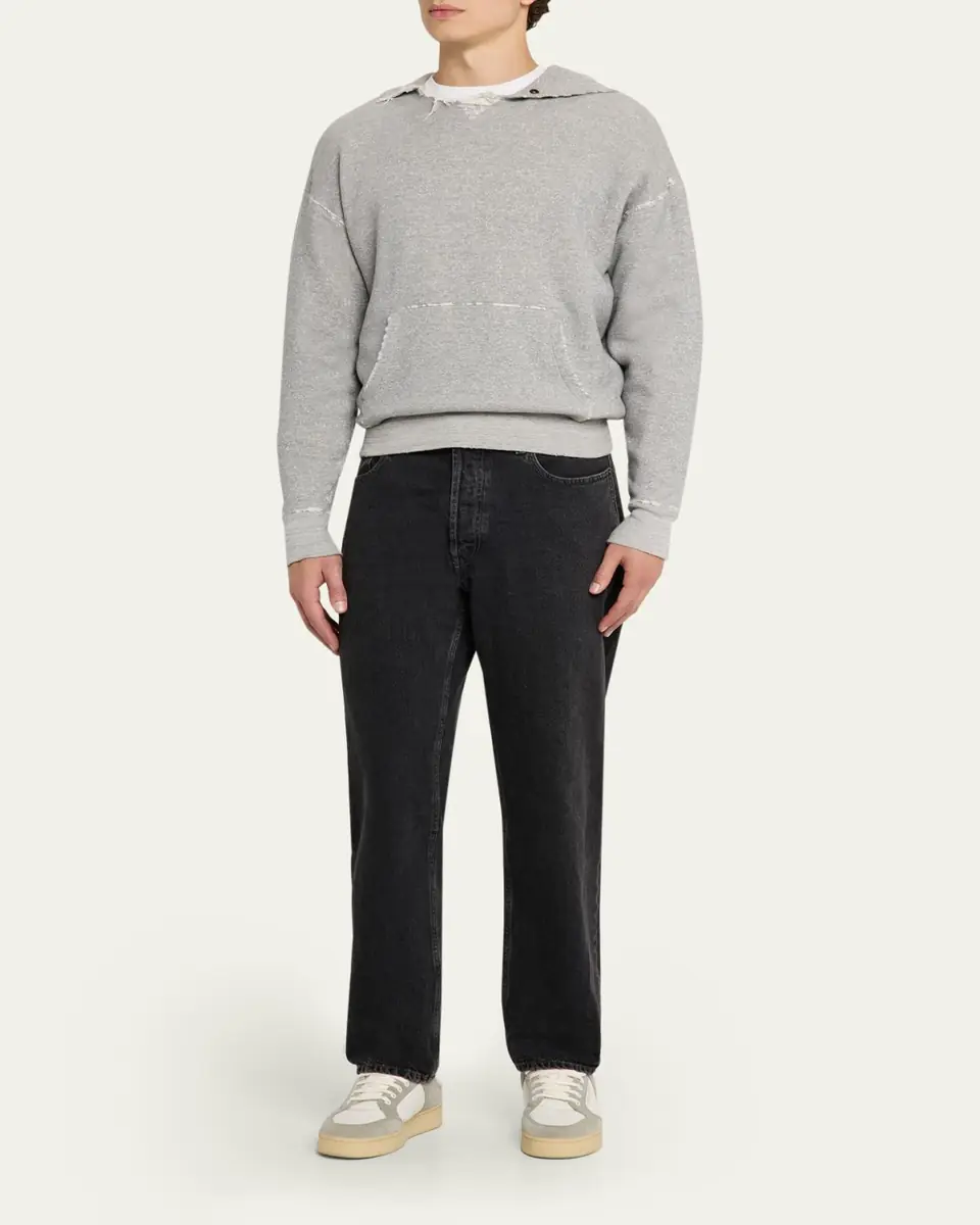 Saint Laurent Men's Black Denim Straight-Fit Jeans | Thumbnail 2 Saint Laurent Men's Black Denim Straight-Fit Jeans | Thumbnail 2