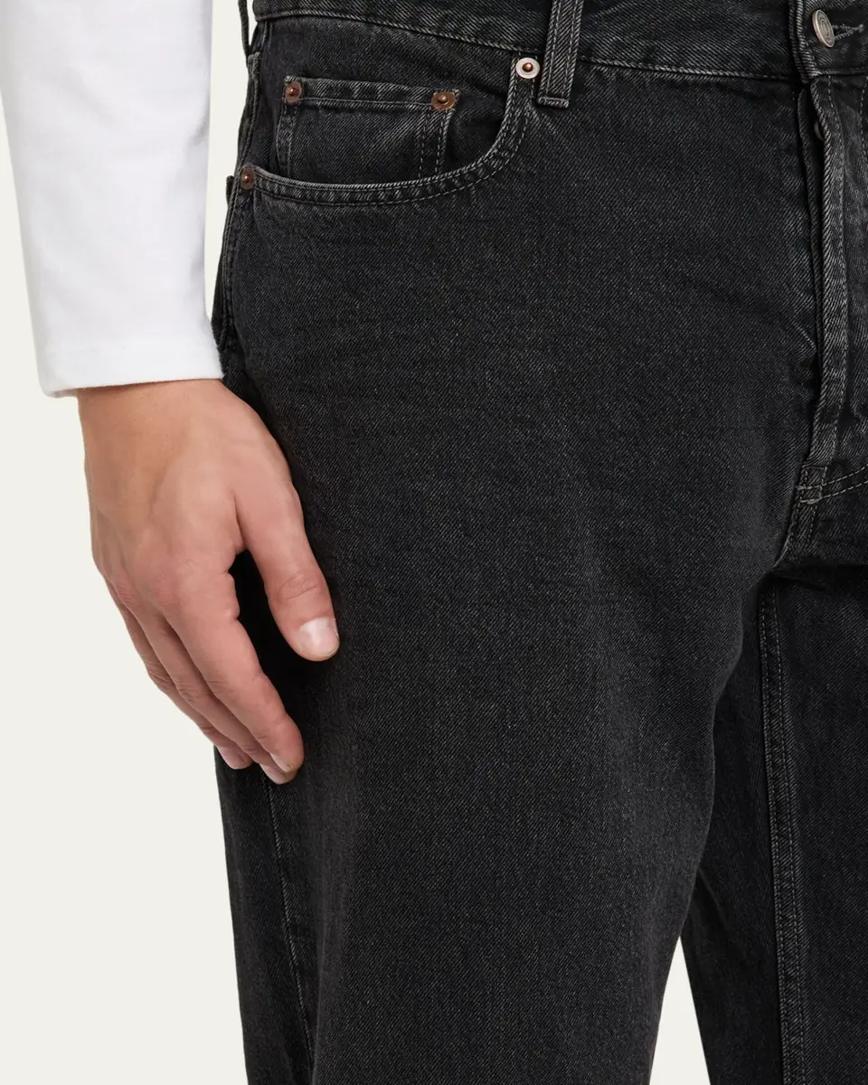 Saint Laurent Men's Black Denim Straight-Fit Jeans | Thumbnail 5 Saint Laurent Men's Black Denim Straight-Fit Jeans | Thumbnail 5