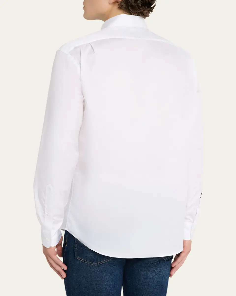 Ralph Lauren Purple Label Men's Button-Collar Cotton Sport Shirt | Thumbnail 4 Ralph Lauren Purple Label Men's Button-Collar Cotton Sport Shirt | Thumbnail 4