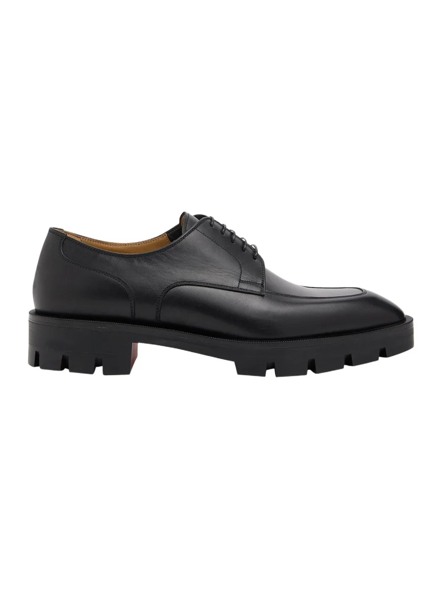 Christian Louboutin Men's Davisol Lion Leather Lug-Sole Derby Shoes