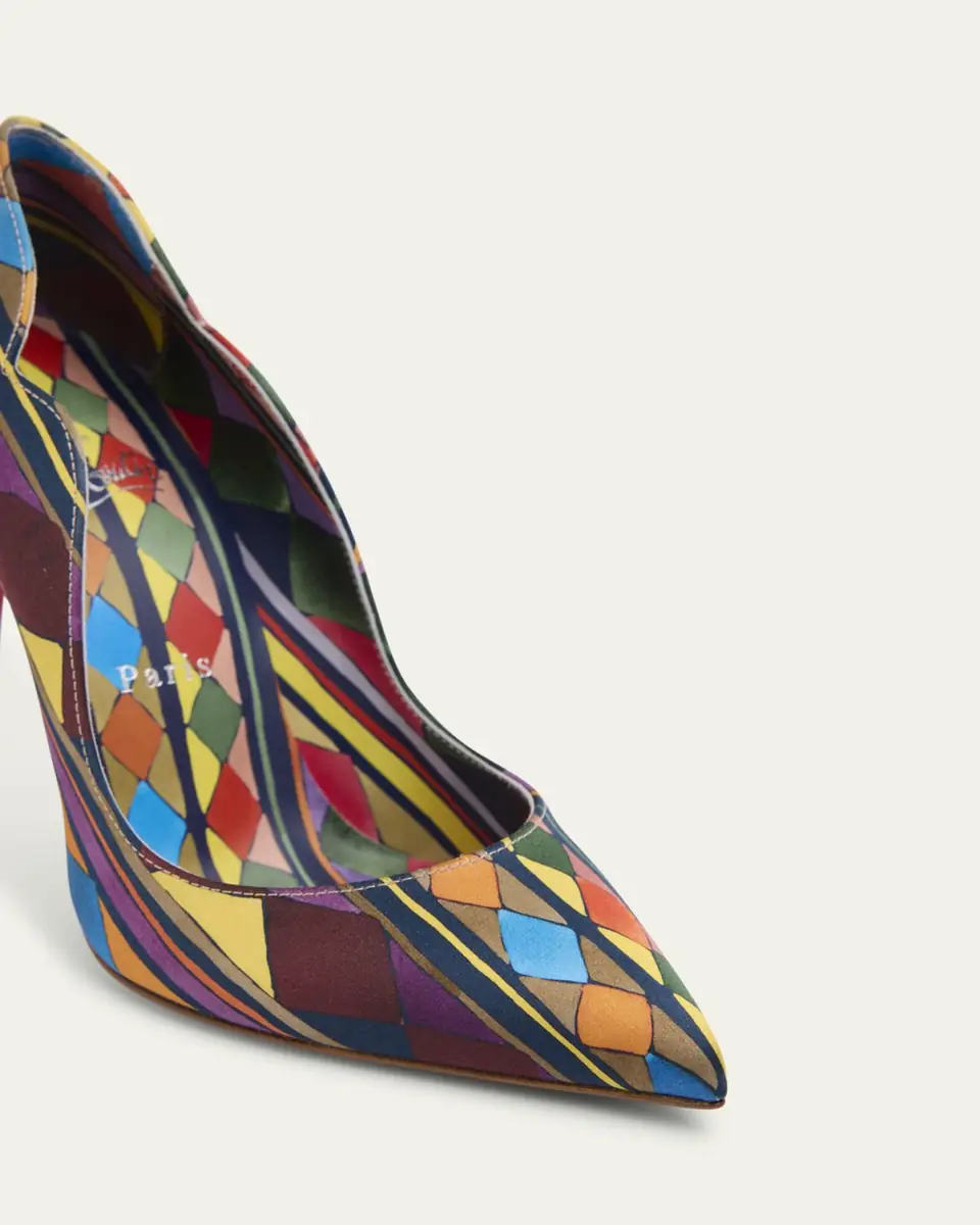 Christian Louboutin 100mm Hot Chick Geometric Satin Red Sole Pumps | Thumbnail 3 Christian Louboutin 100mm Hot Chick Geometric Satin Red Sole Pumps | Thumbnail 3