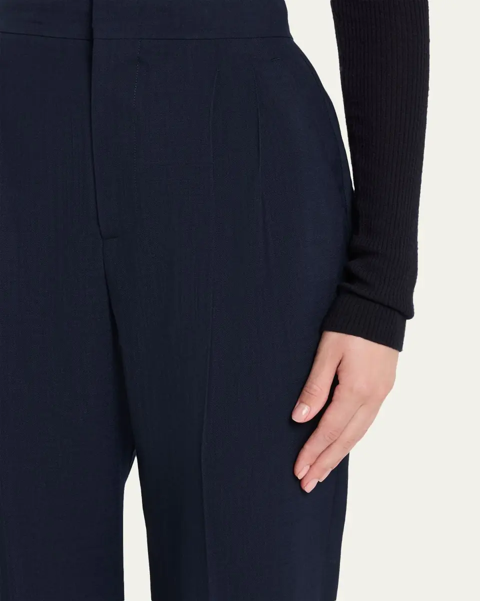 Loro Piana Breeze Wool Straight-Leg Trousers | Thumbnail 5