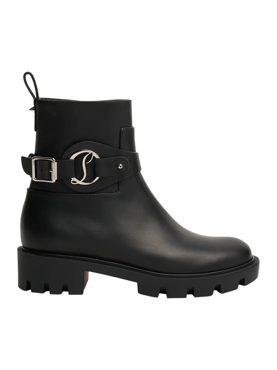 Dianouchette Leather Red Sole Ankle Booties Dianouchette Leather Red Sole Ankle Booties
