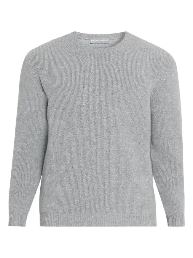 Men's Cashmere Fisherman Rib Crewneck Sweater
