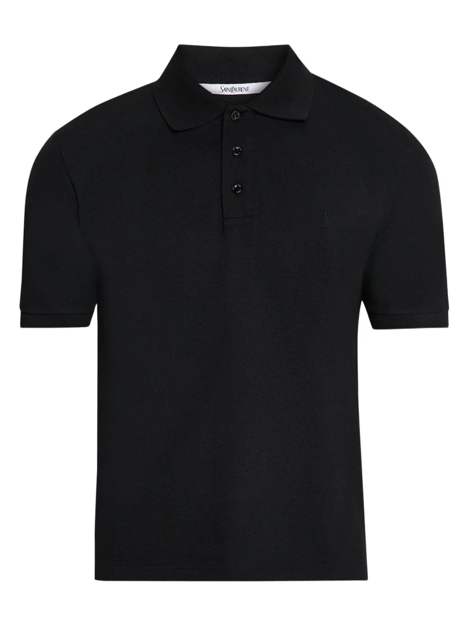 Men's Embroidered Cassandre Cotton Polo Shirt Men's Embroidered Cassandre Cotton Polo Shirt