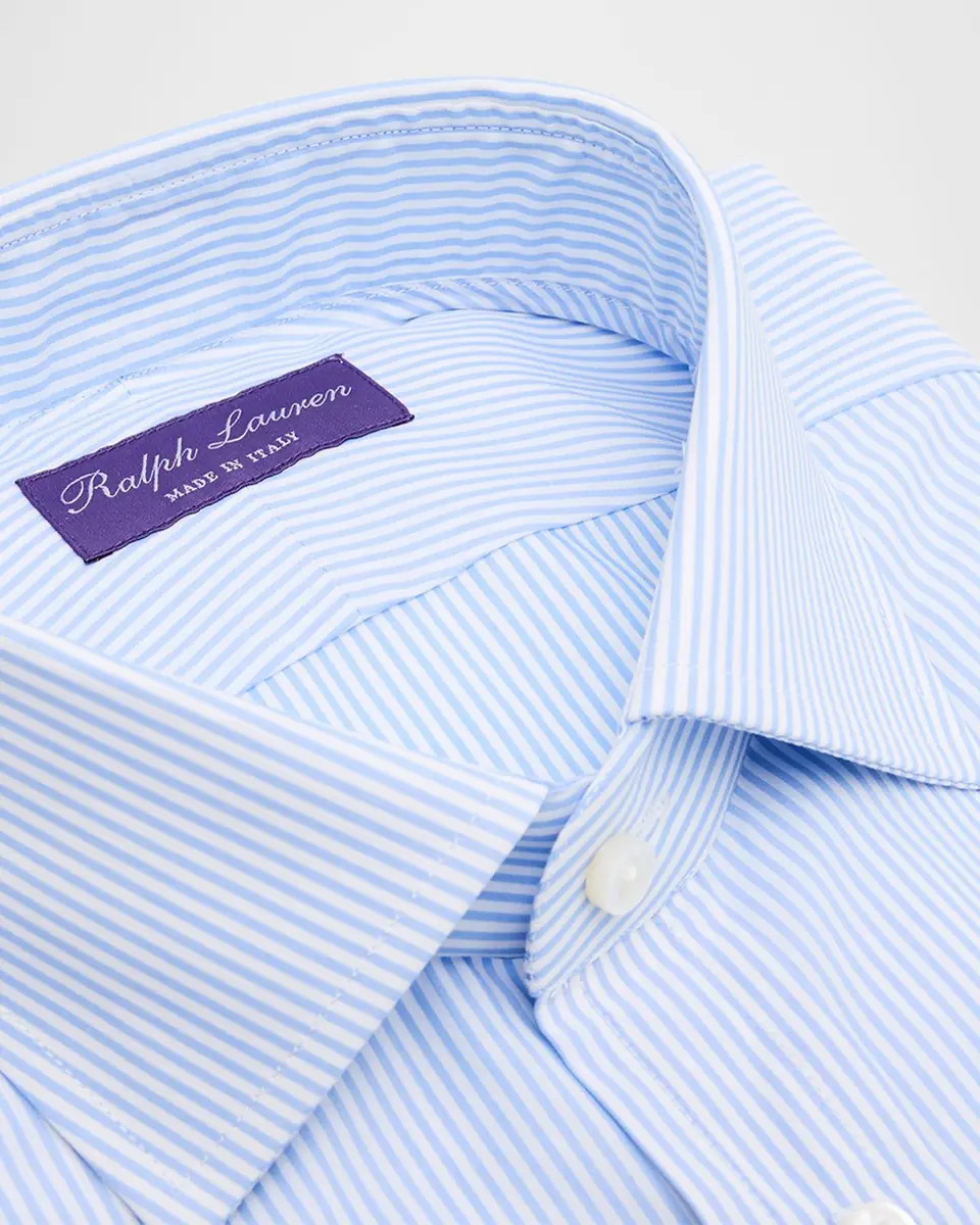 Ralph Lauren Purple Label Men's Mini-Bengal-Stripe Shirt | Thumbnail 3 Ralph Lauren Purple Label Men's Mini-Bengal-Stripe Shirt | Thumbnail 3